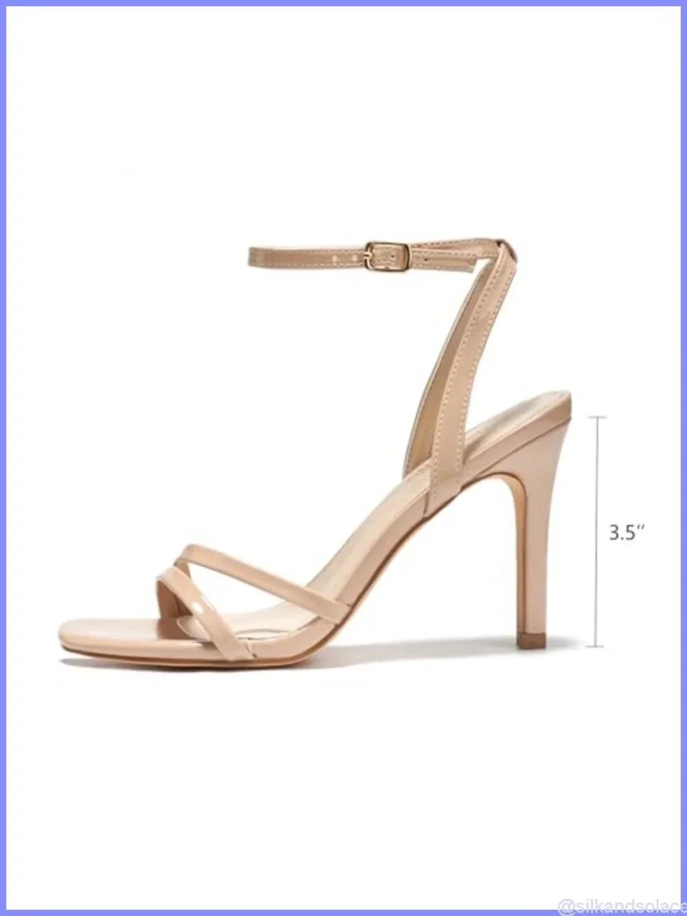 Strappy Ankle Strap High Heels 3.5 Inch Open Toe Sandals